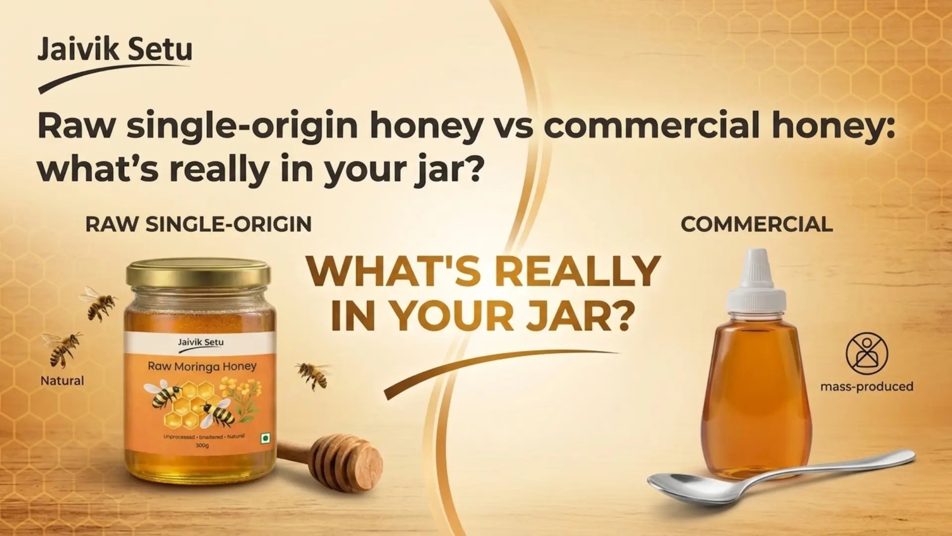 Raw vs Commercial Honey: Identify pure honey